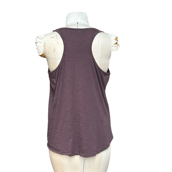 Ulla Popken “Jam” Asymmetrical Tank Top Racerback Brown XL(16/18) - Picture 4 of 13